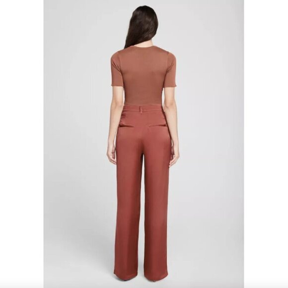 Anine Bing Carrie Pant in Silk Terracotta - Picture 2 of 12